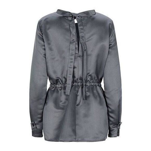 Hache NWT Drawstring Blouse in Charcoal Grey Size IT 44/US 8 - Picture 2 of 10